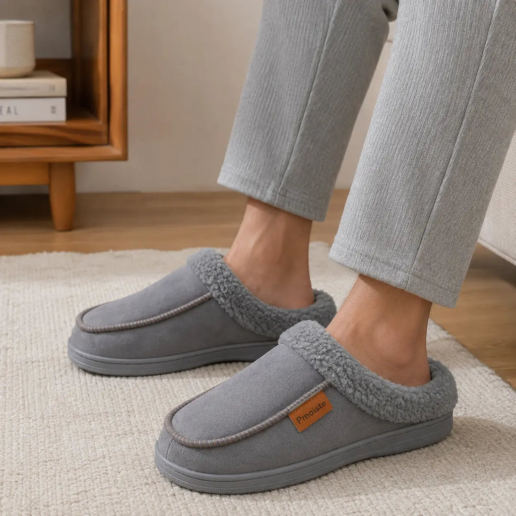 Men's suede house slippers, product photo 7