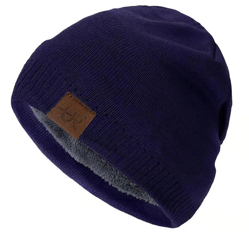 Unisex fleece lined beanie fitting heads 21 to 24 inches