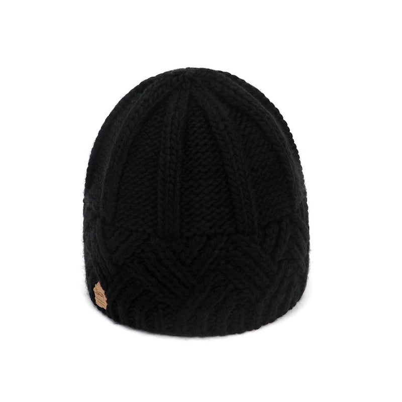 Acrylic rib knit beanie in a muted plain color