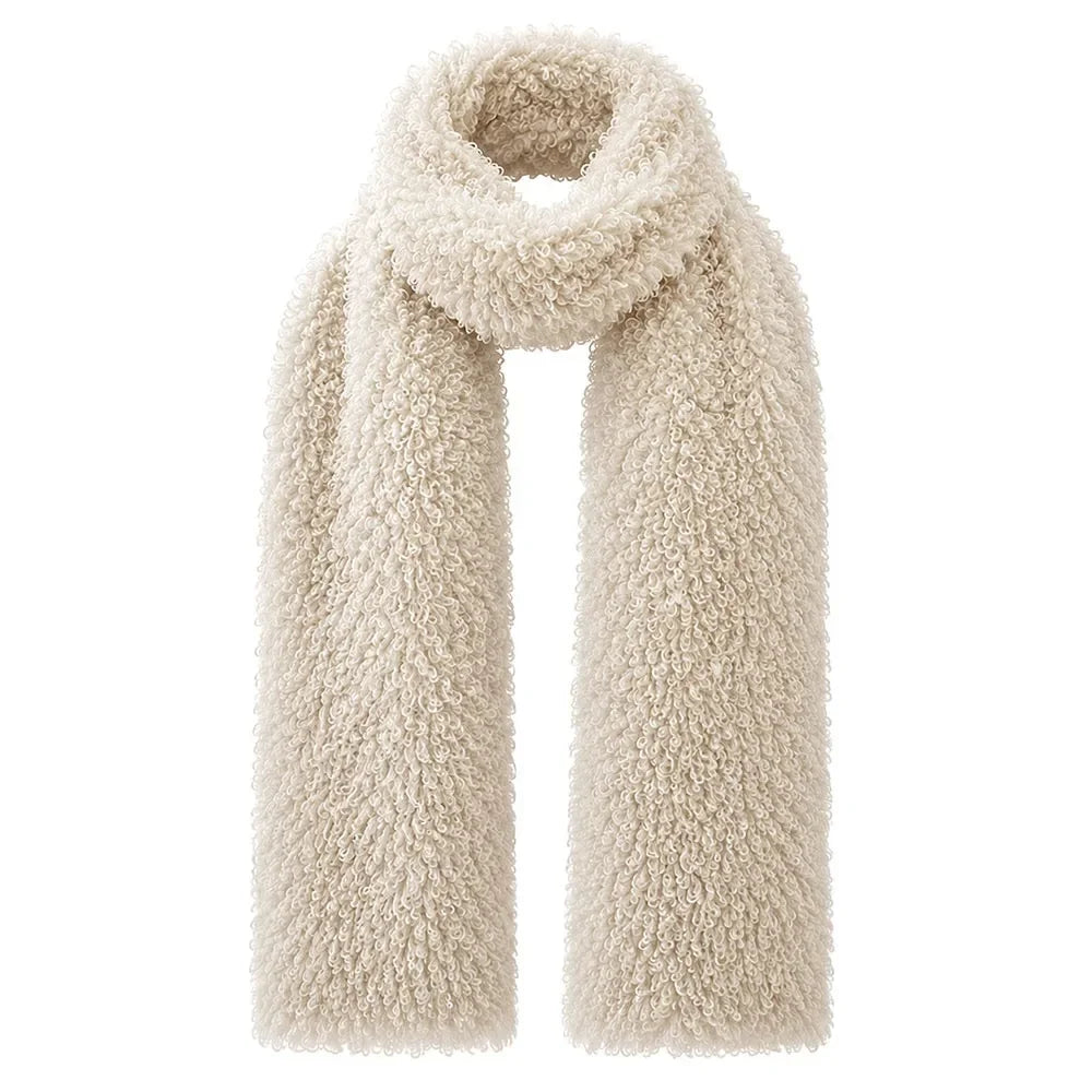 Women's long faux fur scarf, product photo 10