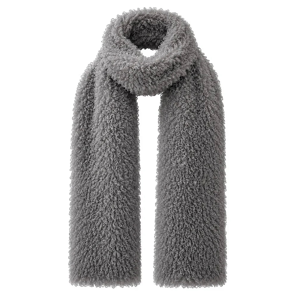 Faux fur scarf long enough to wrap twice