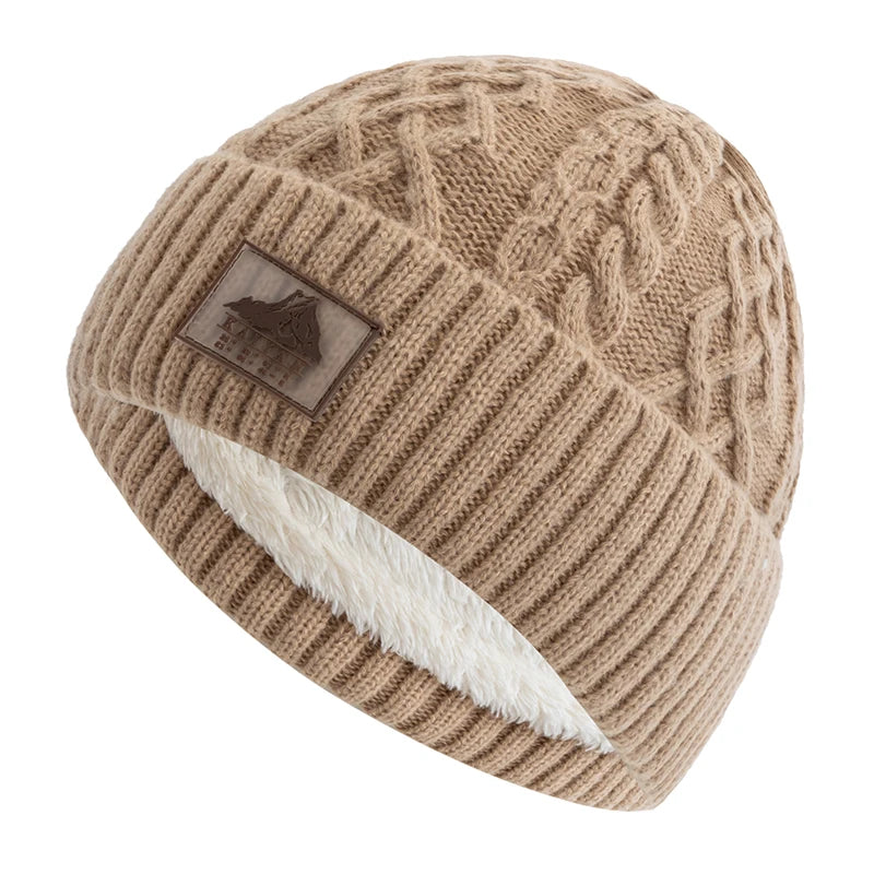 Unisex plush fur lined ski beanie, product photo 10