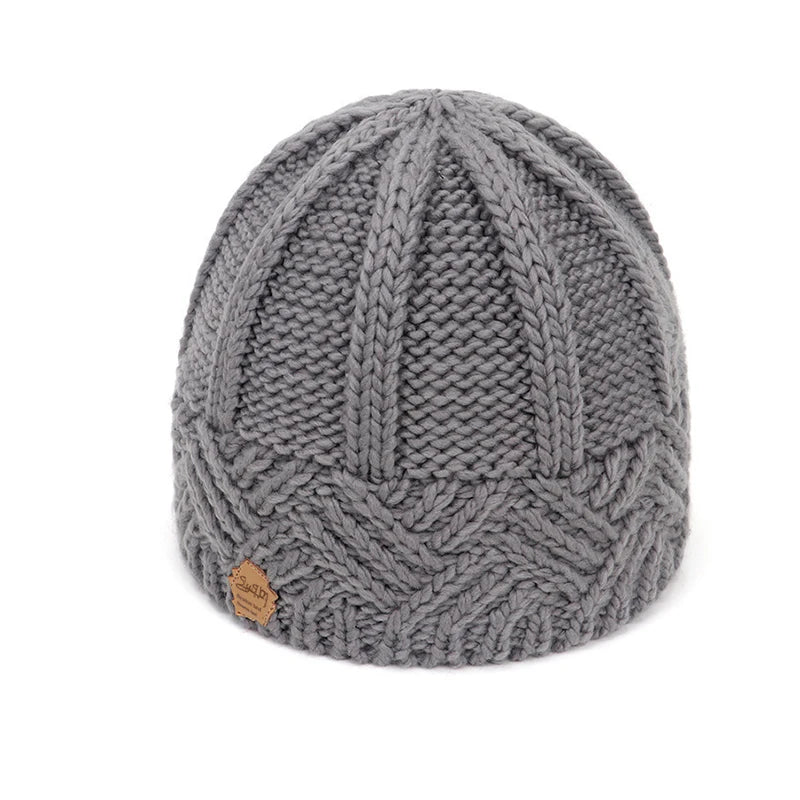 Stretch fit ribbed beanie with no logo or pattern