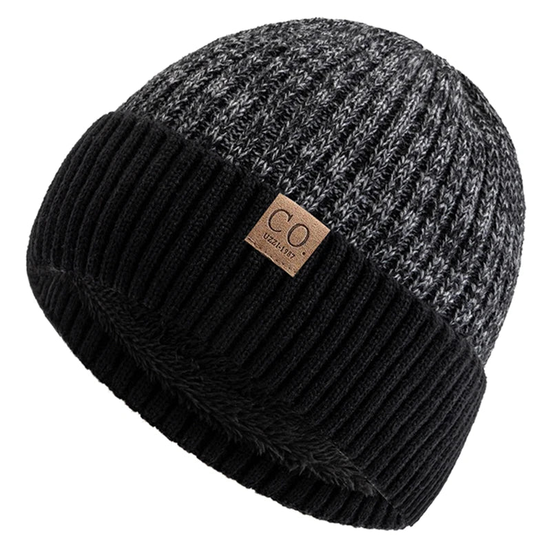 Unisex two tone fur lined beanie, product photo 9