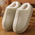 Thick non slip rubber sole on the women's embroidered slippers
