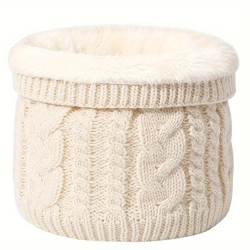 Plain polyester fleece neck warmer for winter