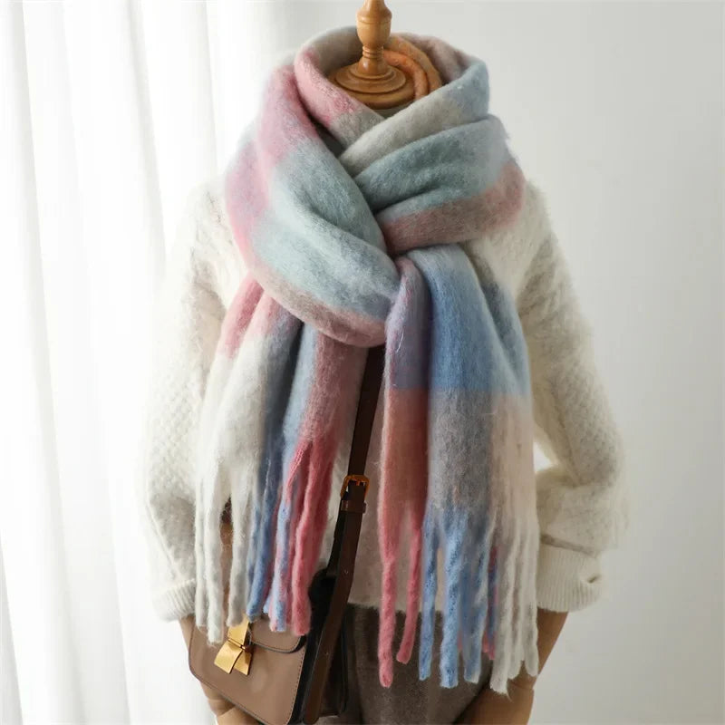 Plaid blanket scarf available in twenty five tartan patterns