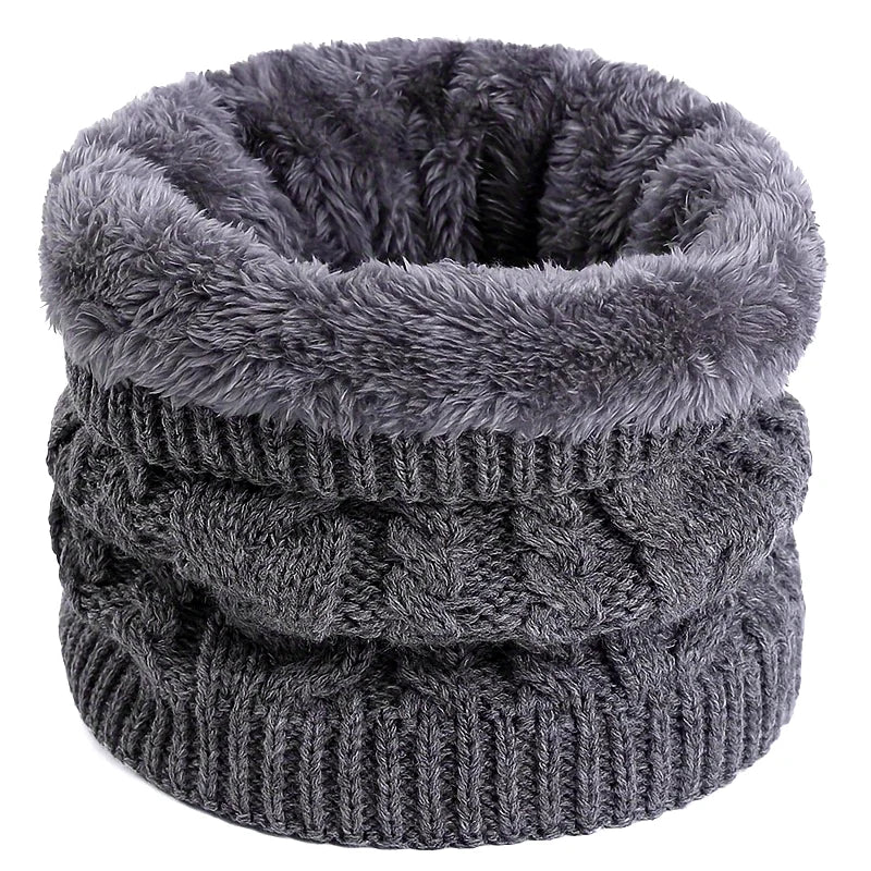 Unisex polyester fleece neck warmer, a closed loop