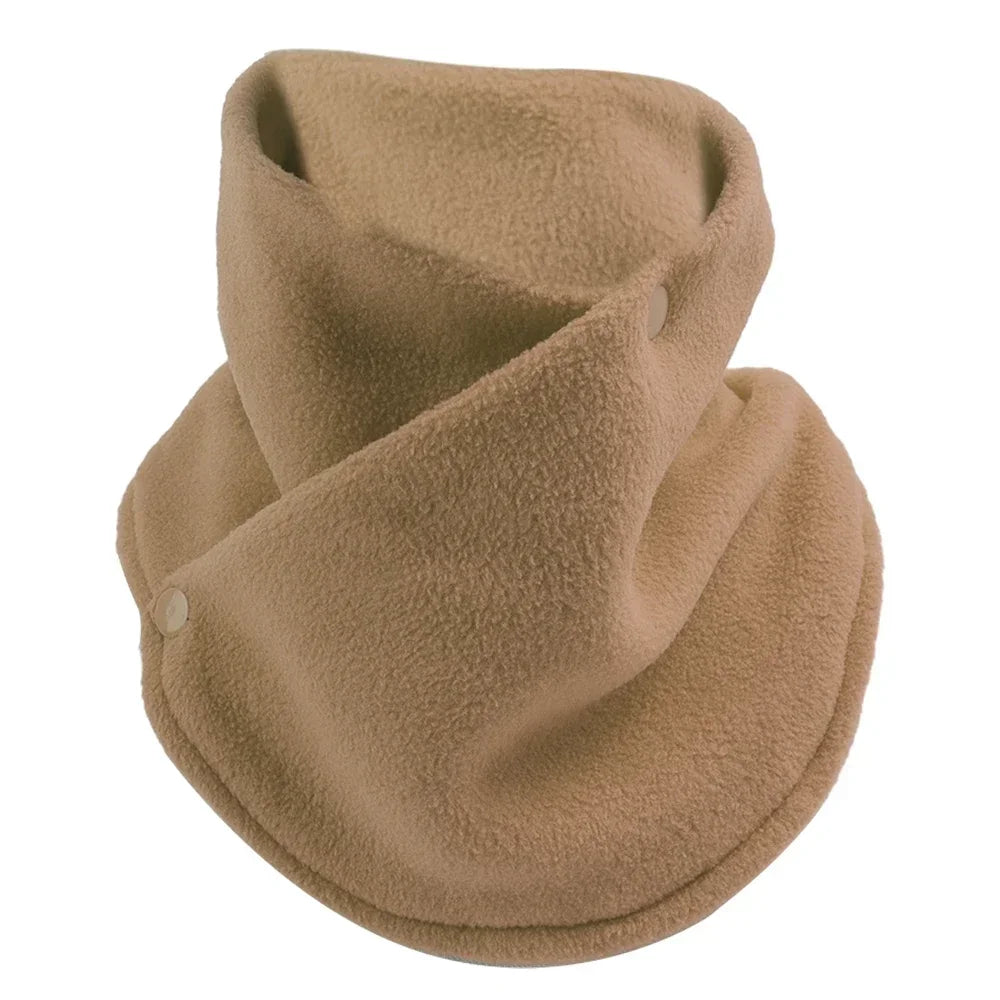 Windproof lamb style fleece collar that pulls over the head