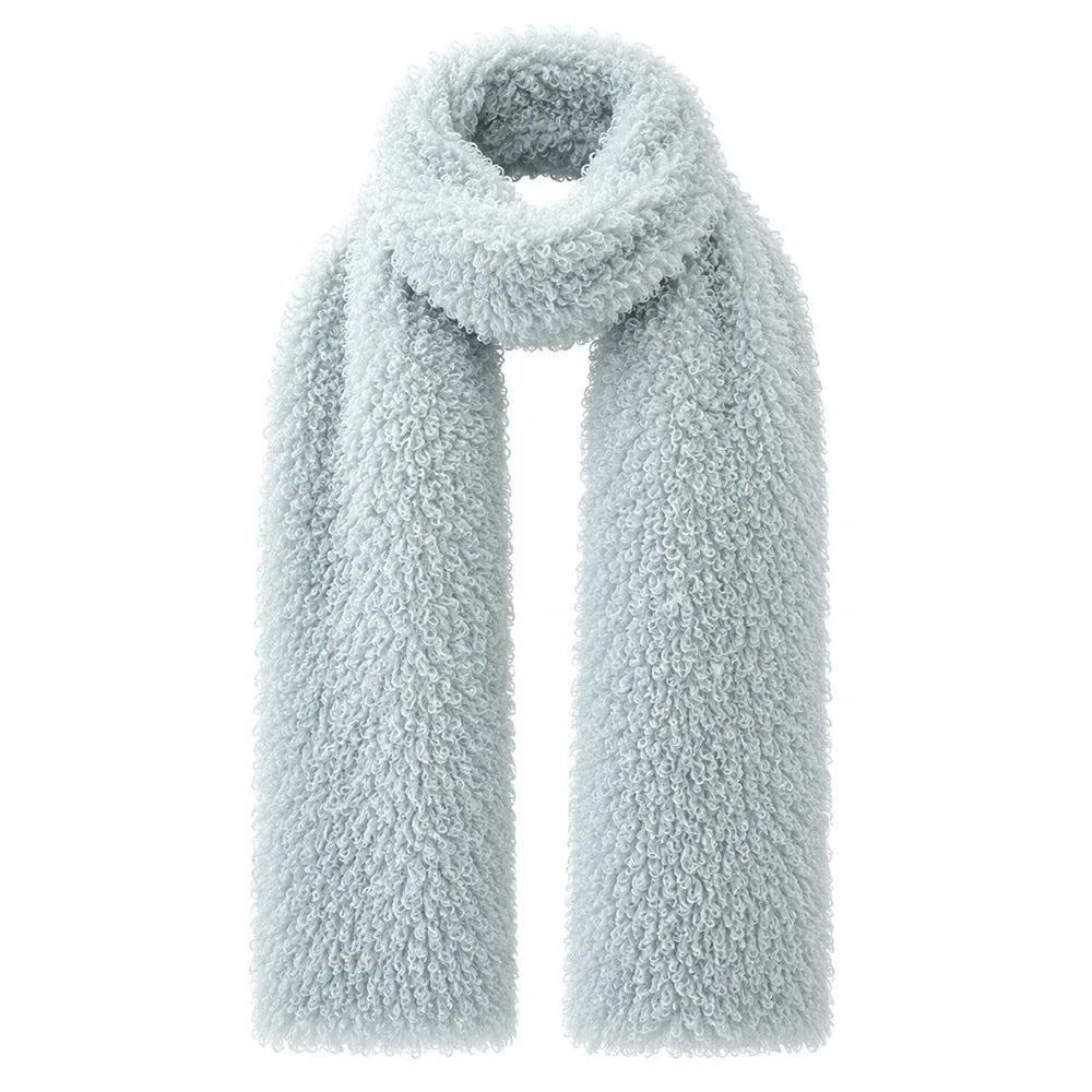 Women's long faux fur scarf, product photo 8