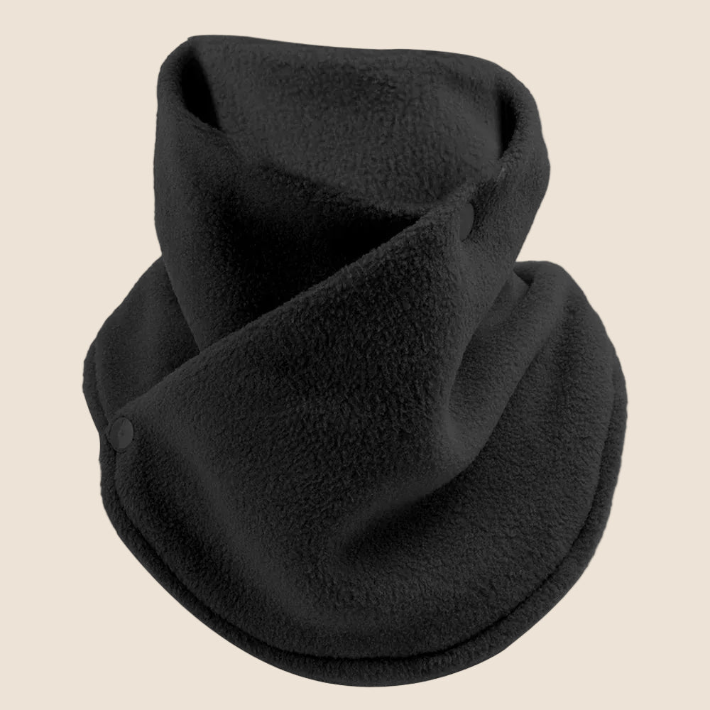 Windproof lamb fleece collar scarf, a pull on plush snood