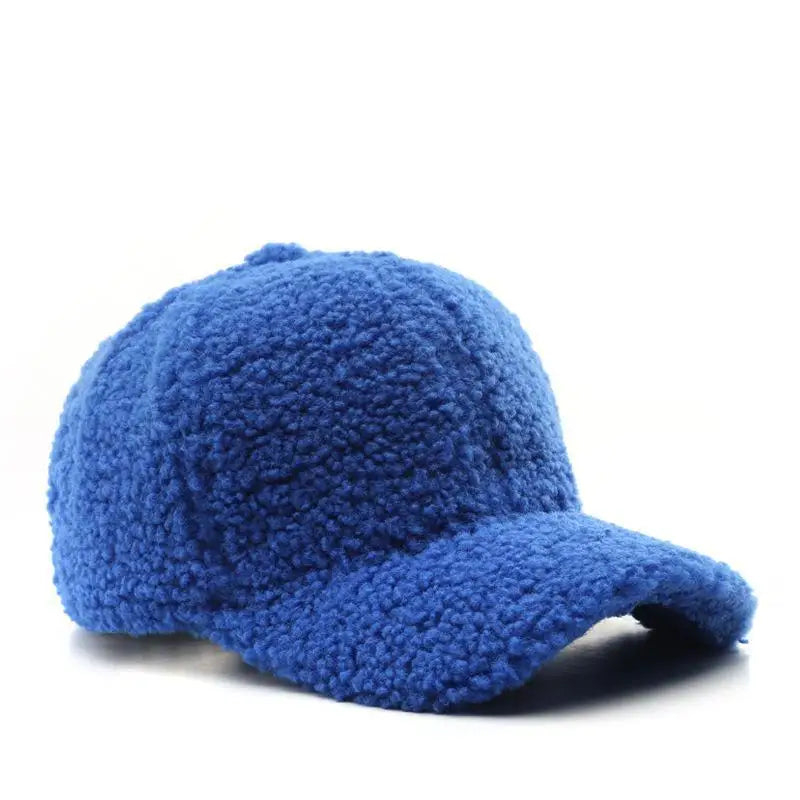 Women's faux lamb wool baseball cap, product photo 15