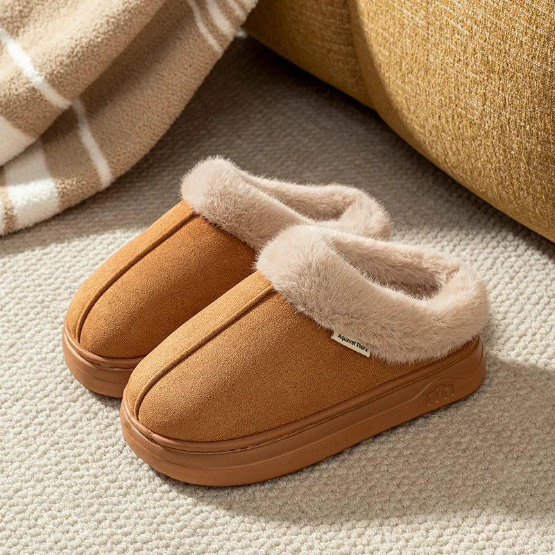 Non slip rubber sole on the women's slipper boots
