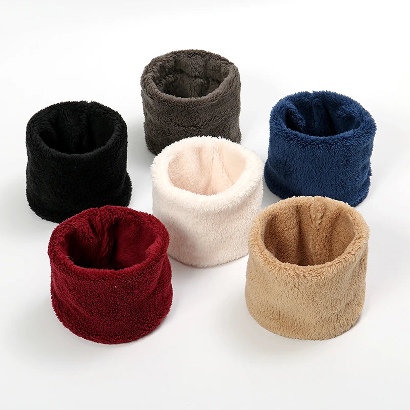 Unisex plush neck warmer ring available in six colors