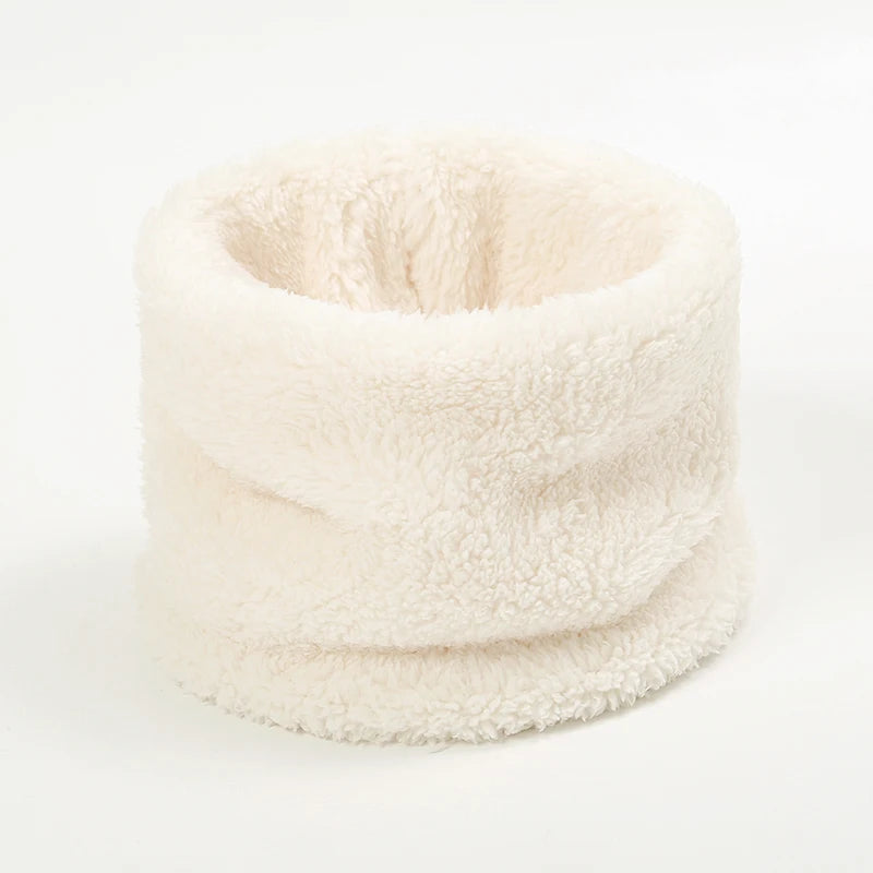Plush neck collar that sits under a hood or helmet