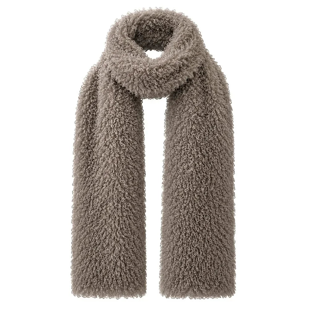 Women's thick fluffy faux fur winter wrap