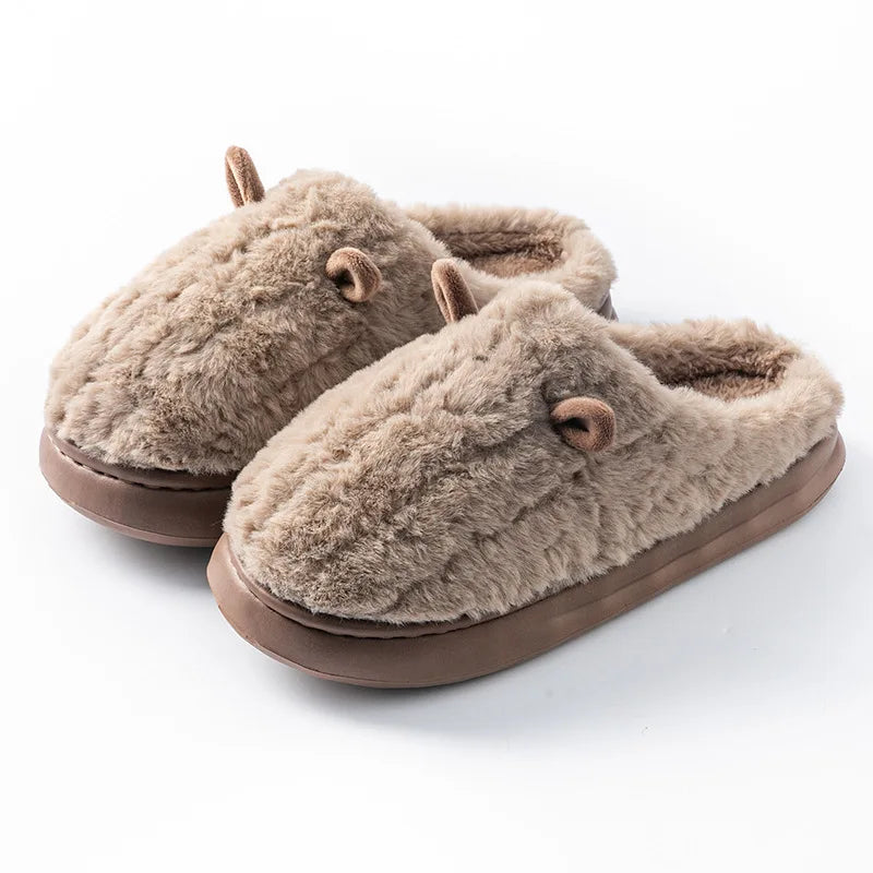 Closed toe cotton house slippers for women