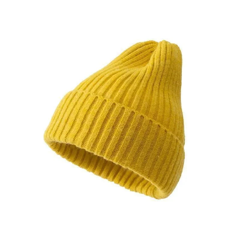 Plain solid color crochet beanie for men and women